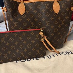 Louis Vuitton Brown Monogram Tote and Pouch Set